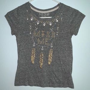 Gray Miss Me short sleeve shirt